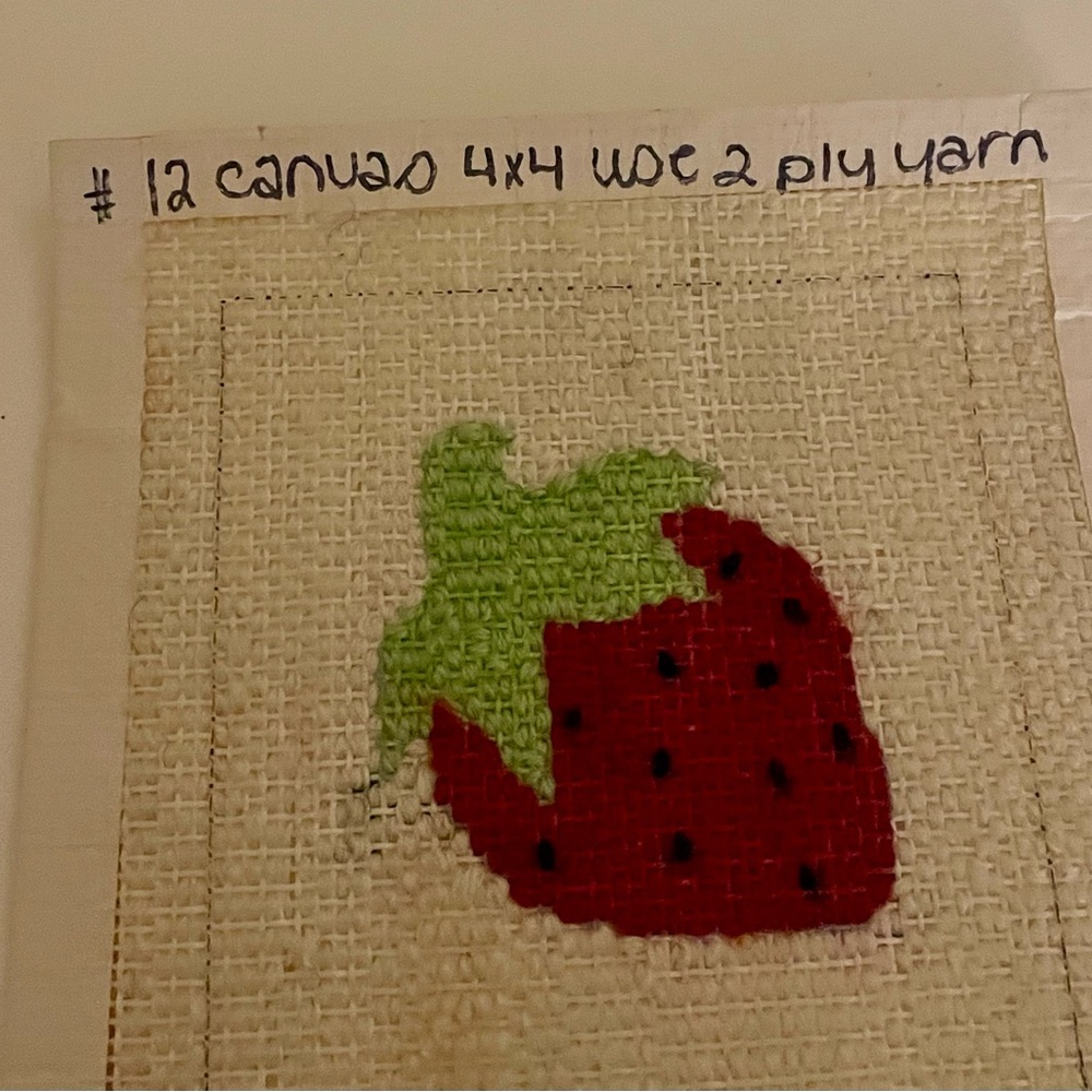 Strawberry Needlepoint Canvas